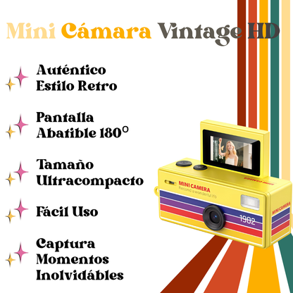 Mini Cámara Retro Portátil HD